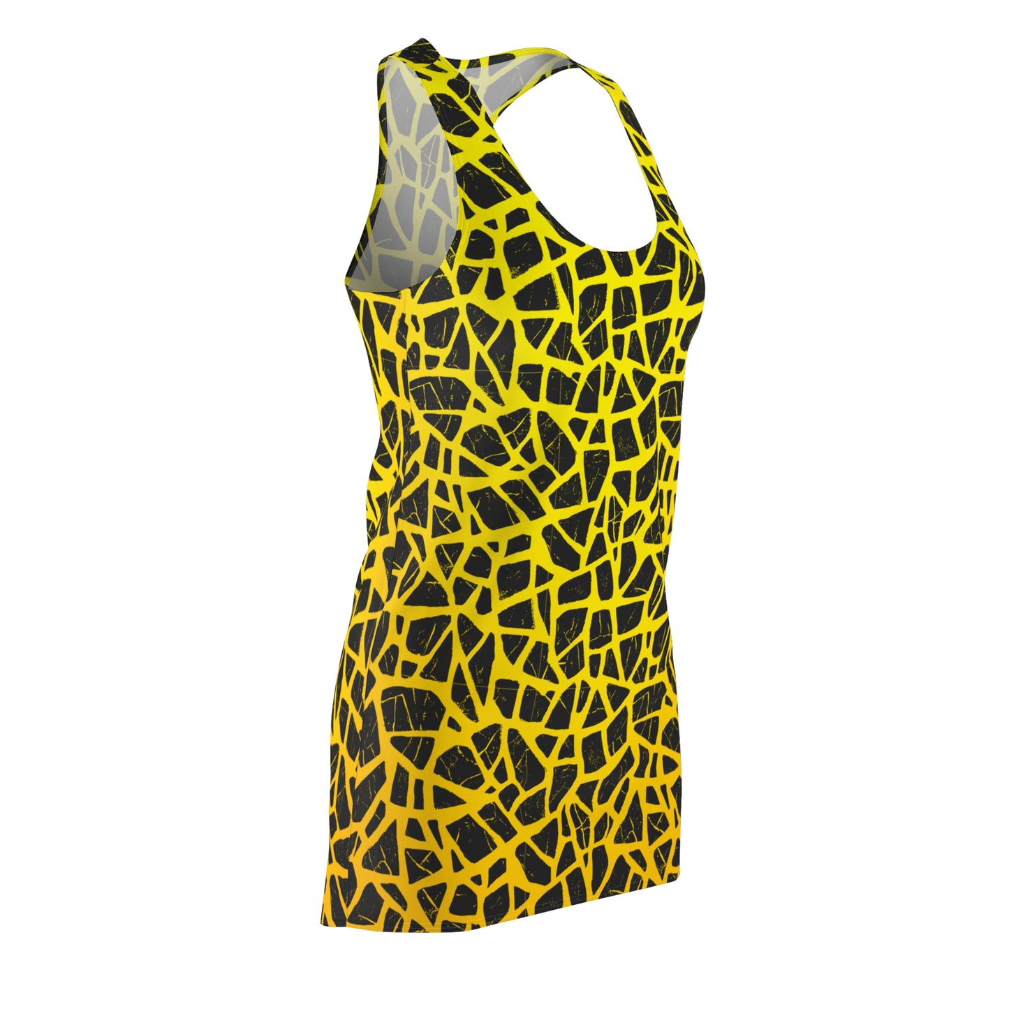 Racerback Damenkleid Sommer – Abstraktes Muster, modern & auffällig