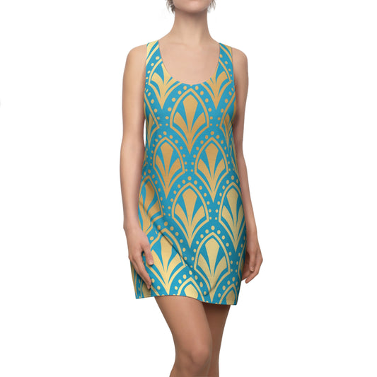 Luxury Racerback Dress mit Elegant Art Deco Muster