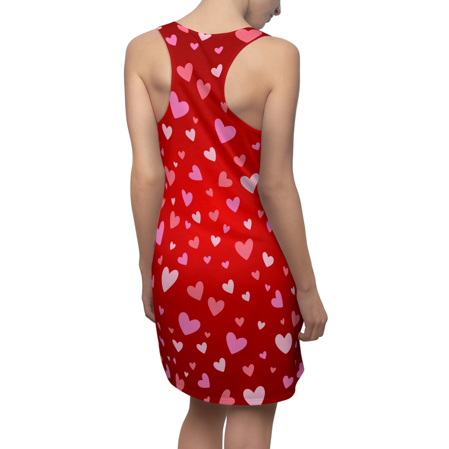 Herz Racerback Kleid – Rotes Sommerkleid Damen