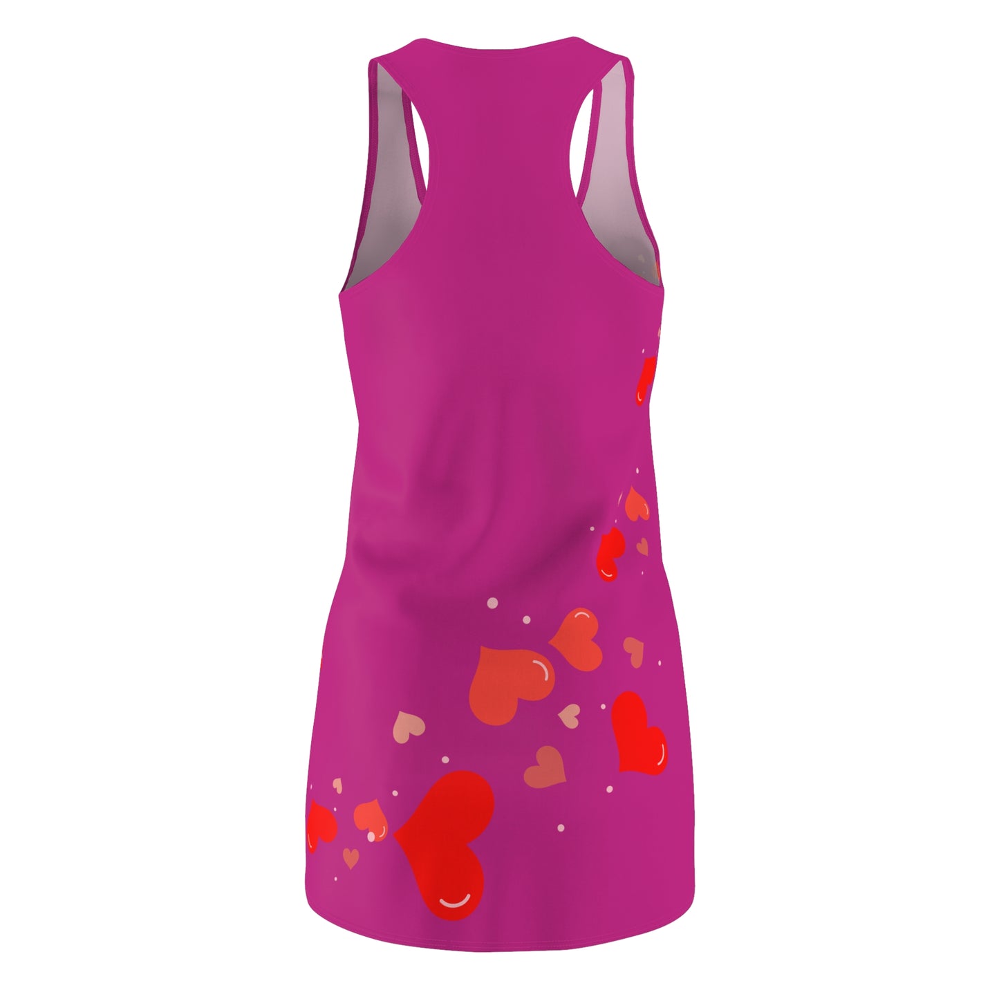 Pink Herz Racerback Kleid – Elegantes Valentinstag Outfit