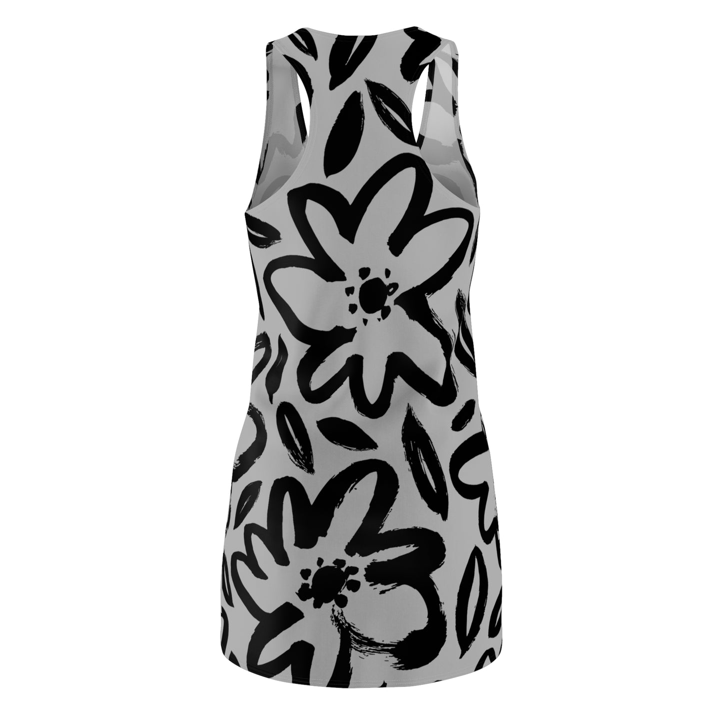 Racerback Kleid Damen Blumenmuster – Sommerkleid Strandkleid