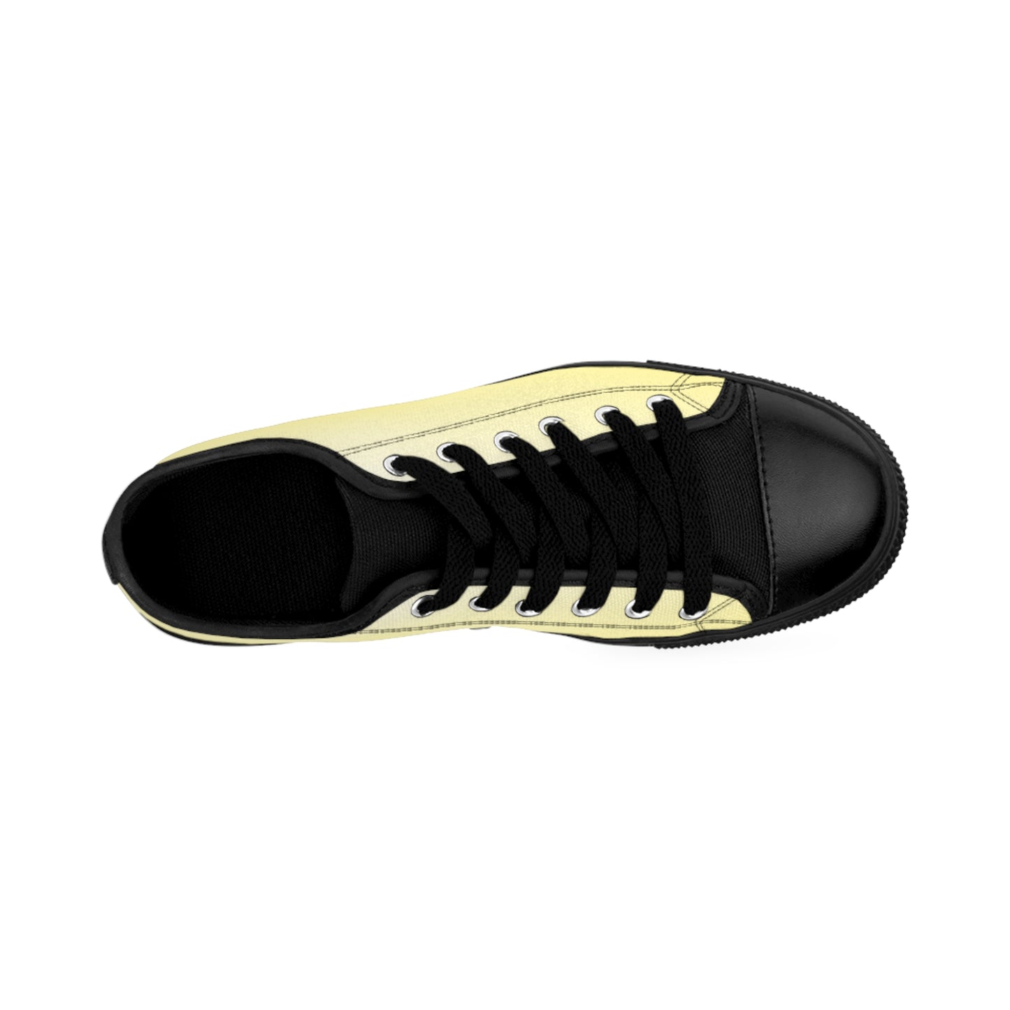 Damen Sneaker Gelb Schwarz Canvas Freizeit Schuhe Low