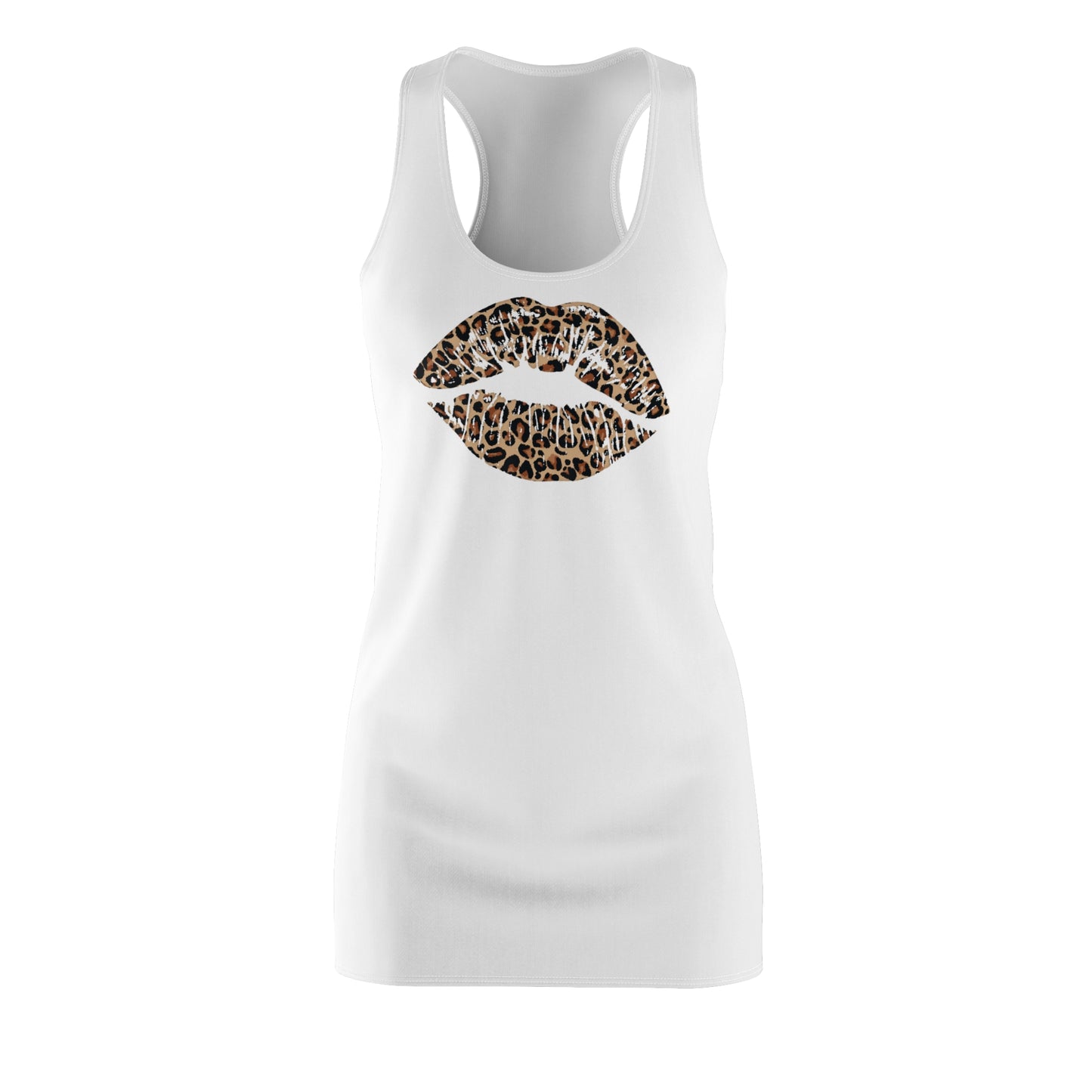 Leopard Lips Racerback Kleid – Damen Sommerkleid, Casual & Strandmode