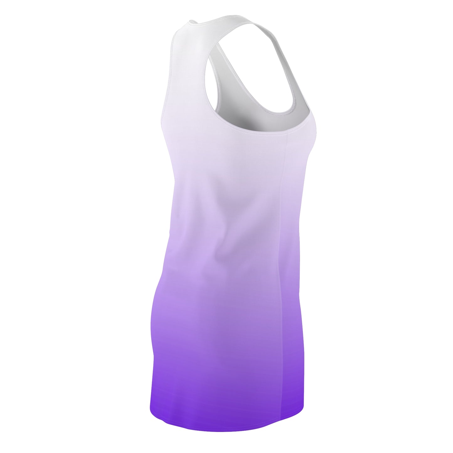 Racerback Kleid Weiß Lila Farbverlauf Damen Sommer