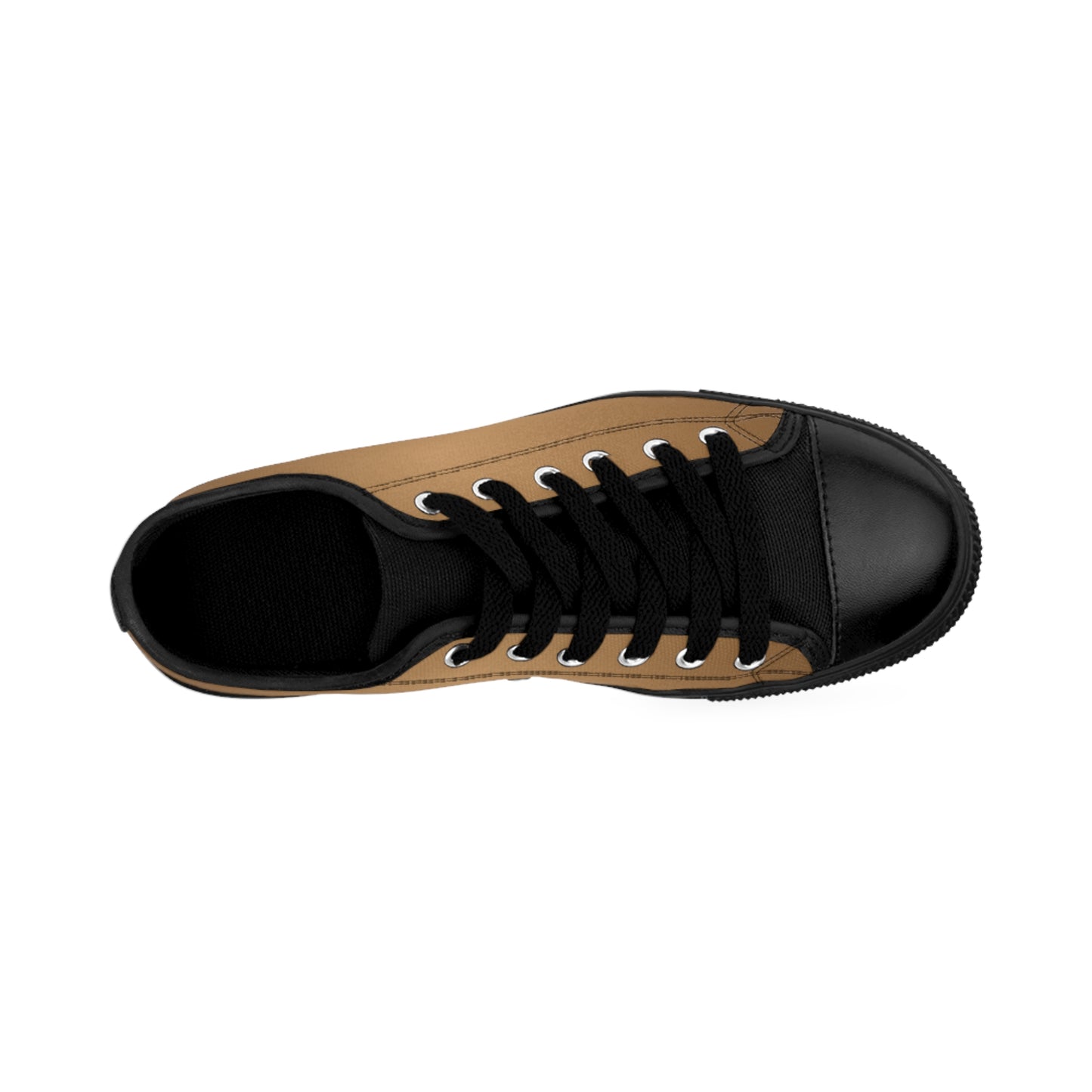 Beige Gradient Canvas Sneakers Women Casual Lace-Up Shoes