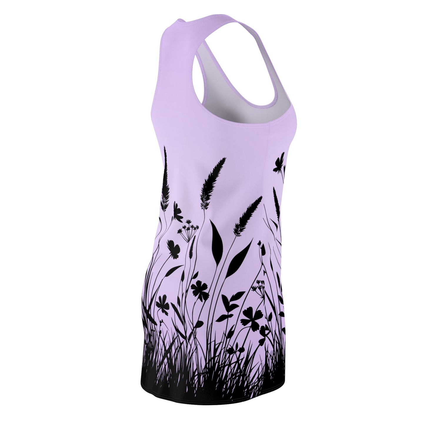 Blumensilhouette Racerback Kleid – Elegantes Sommerkleid