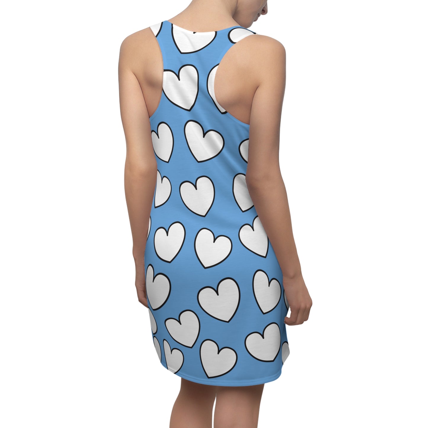 Racerback Kleid mit Herzmuster – Verspieltes Sommerkleid
