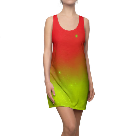 Racerback Kleid mit Rot-Grün Farbverlauf – leicht & sommerlich