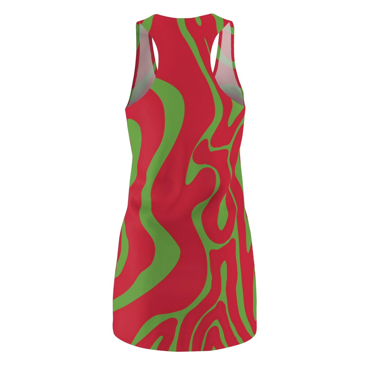 Rot Swirl Racerback Kleid – Abstraktes Sommerkleid