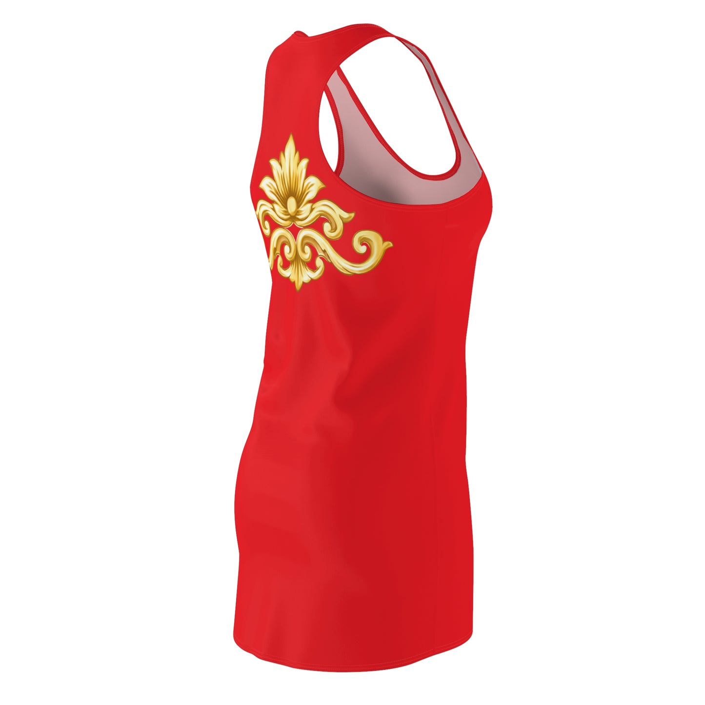 Elegant Baroque Racerback | Gold Ornament Racerback Kleid
