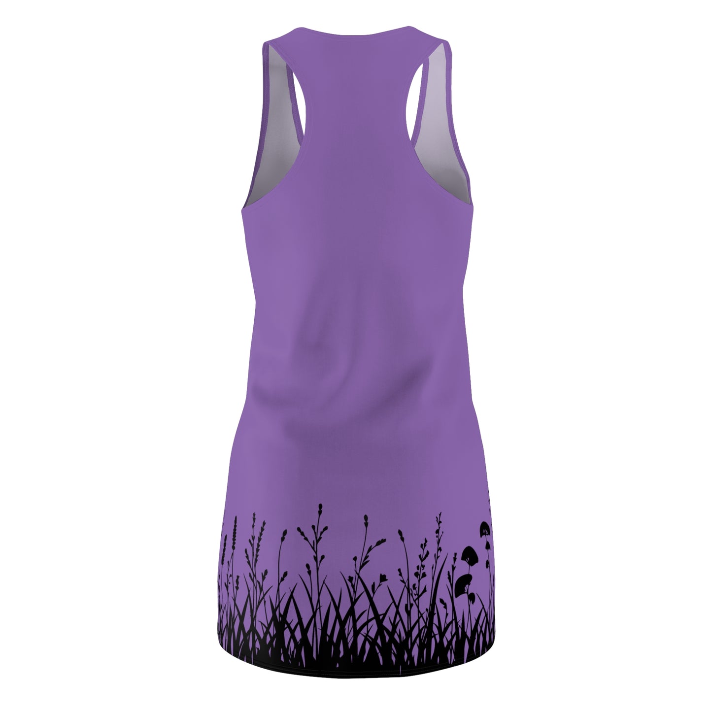 Hell Lila Floral Silhouette Racerback Kleid – Elegantes Sommerkleid