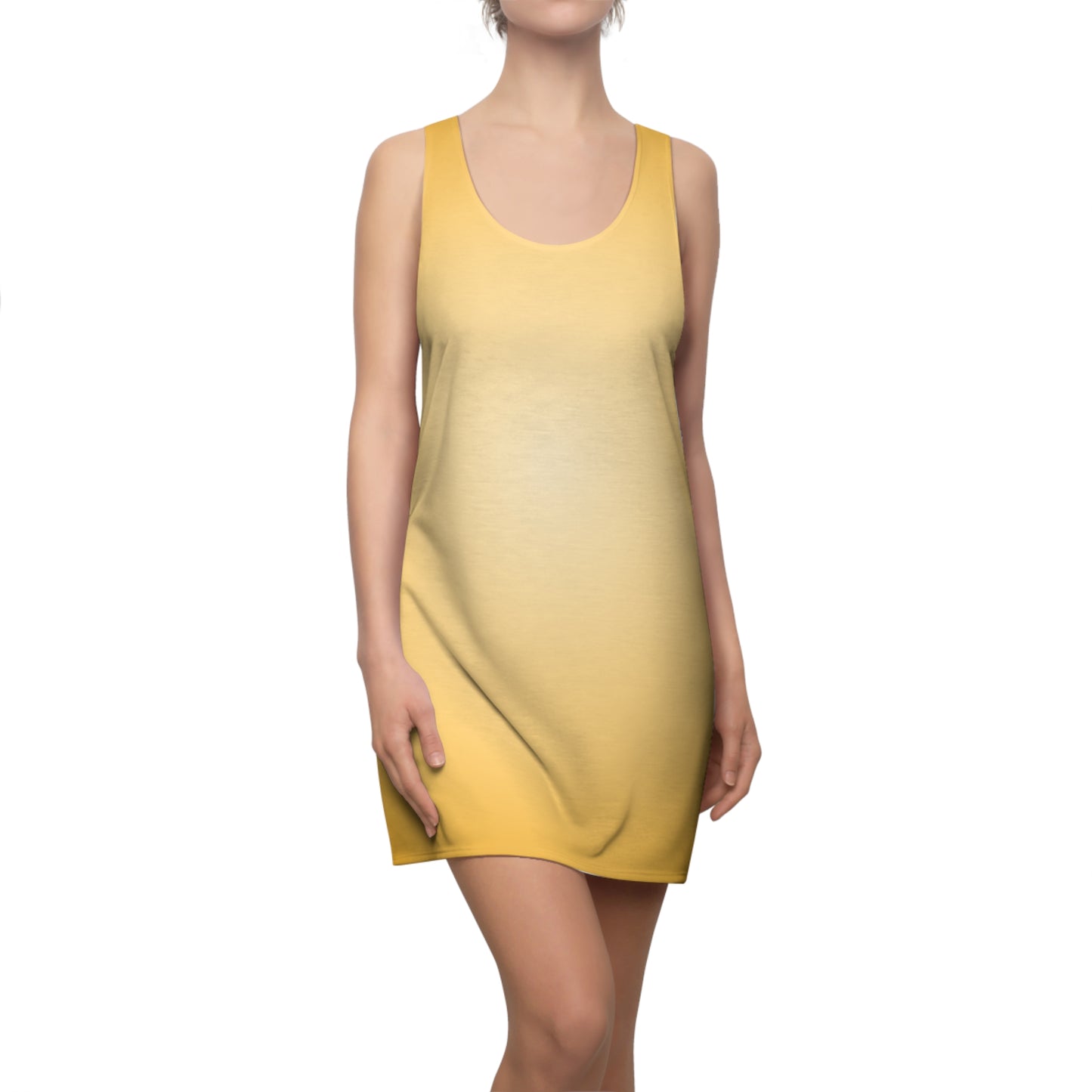 Beiges Racerback Kleid – Farbverlauf