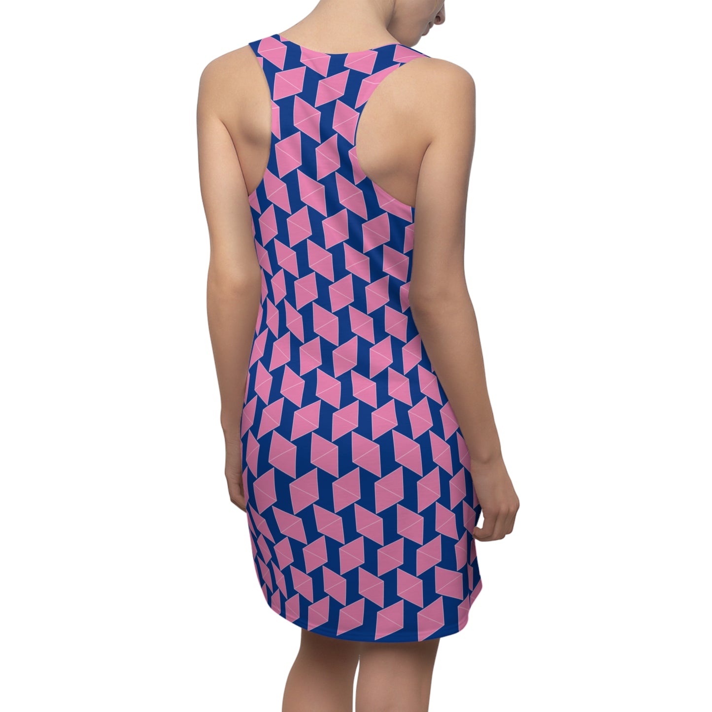 Pink Geometrie Racerback Kleid – Stylisches Sommerkleid