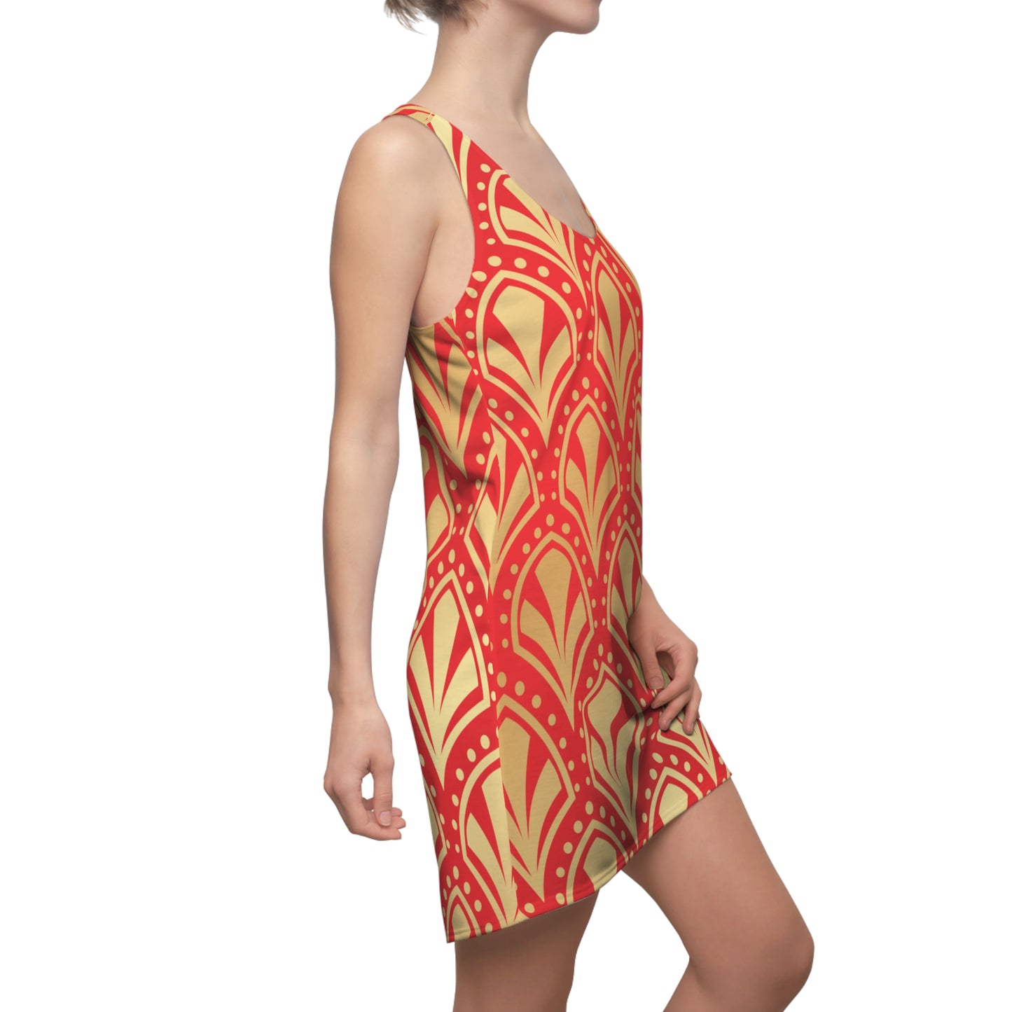 Luxury Racerback Dress mit Elegant Art Deco Muster