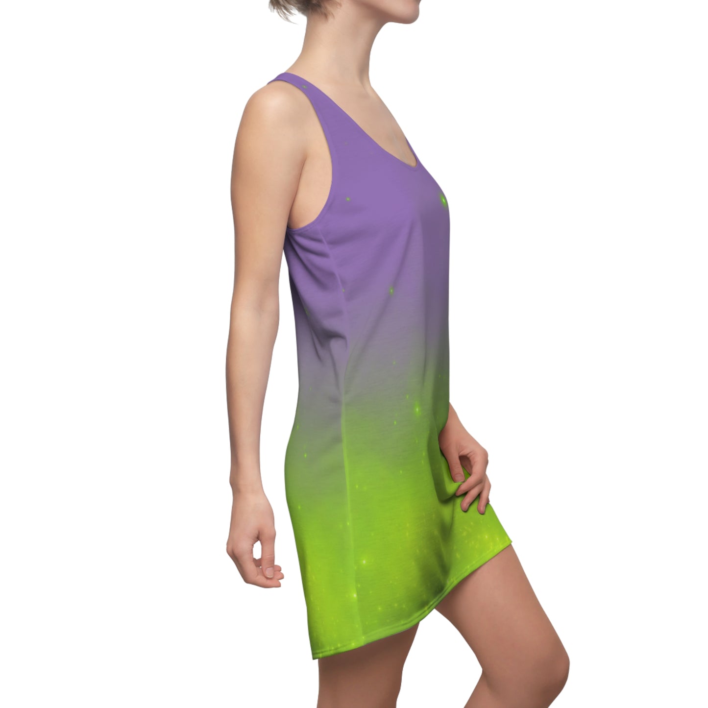 Racerback Kleid mit Lila-Grün Farbverlauf – leicht & sommerlich
