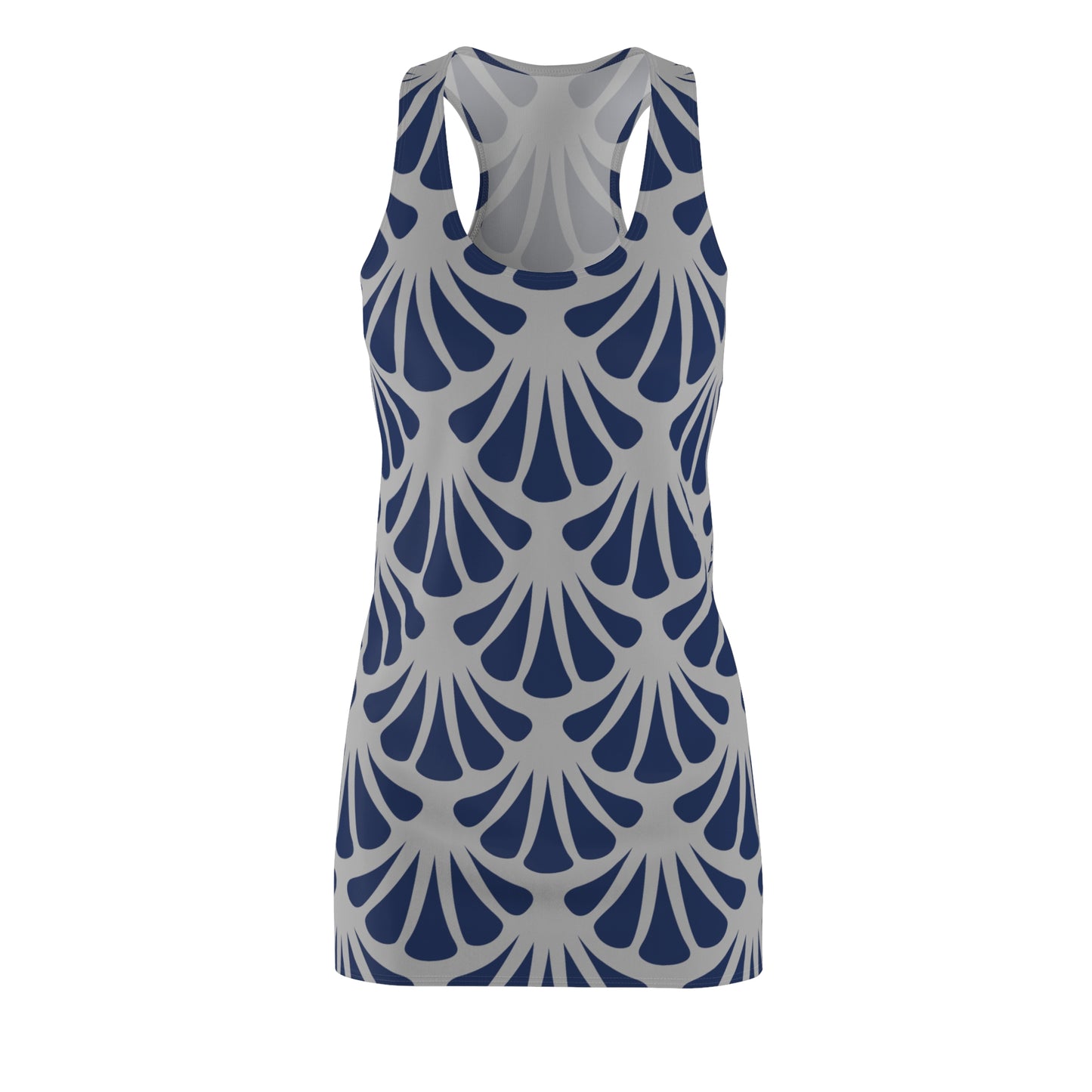 Grau Damen Kleid Nautik Racerback Sommer Strand Casual