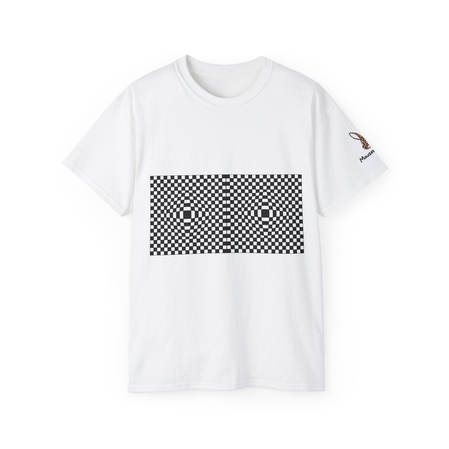 Optical Checkerboard Damen T-Shirt | Retro Illusion Streetwear