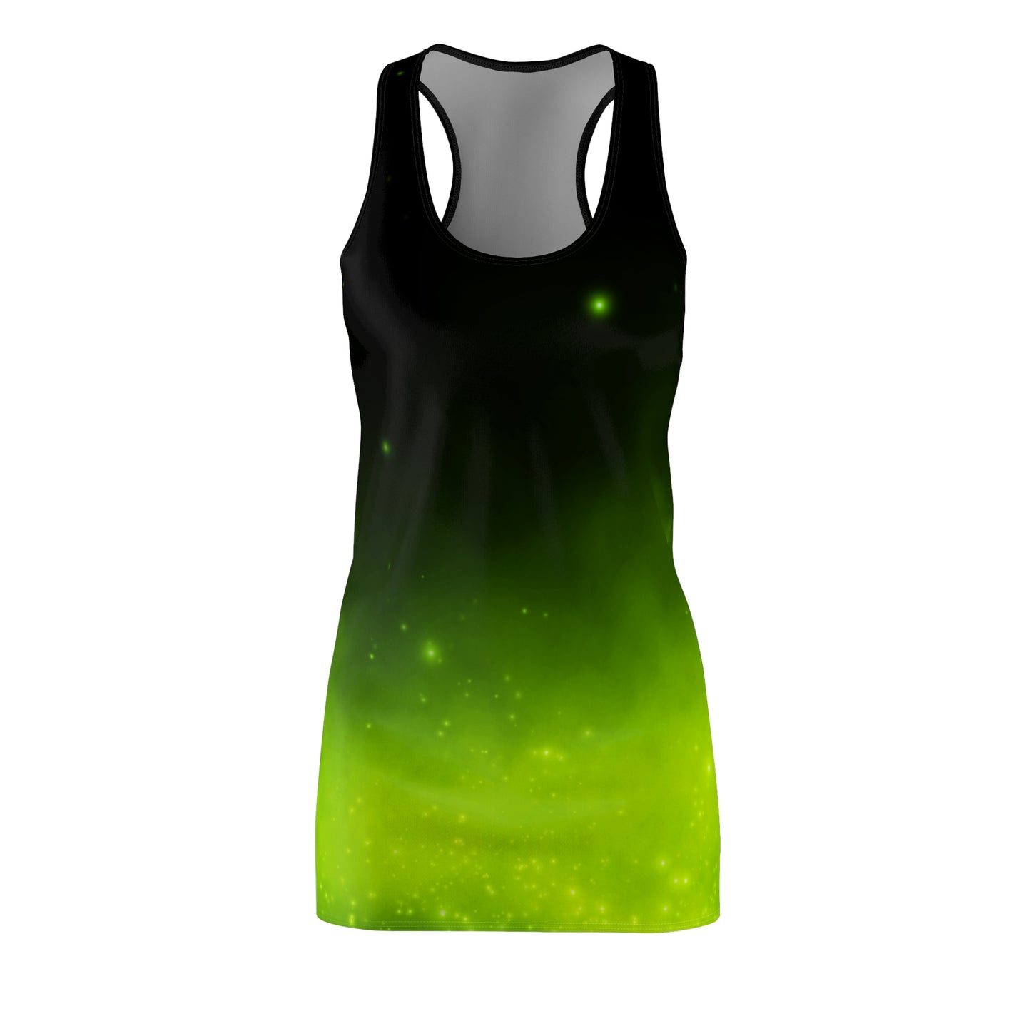 Racerback Kleid mit Schwarz-Grünem Farbverlauf – modern & schlicht