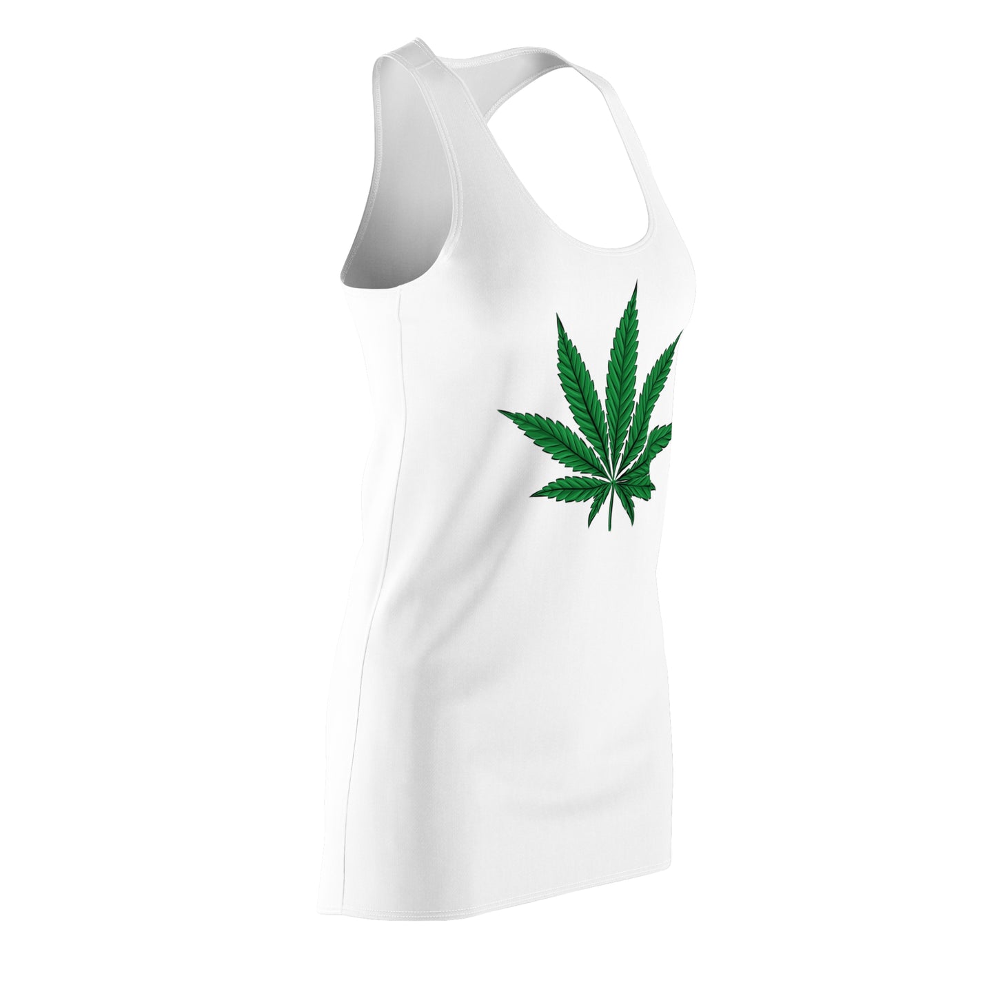 Cannabis Leaf Racerback Kleid – Trendiges Festival Outfit