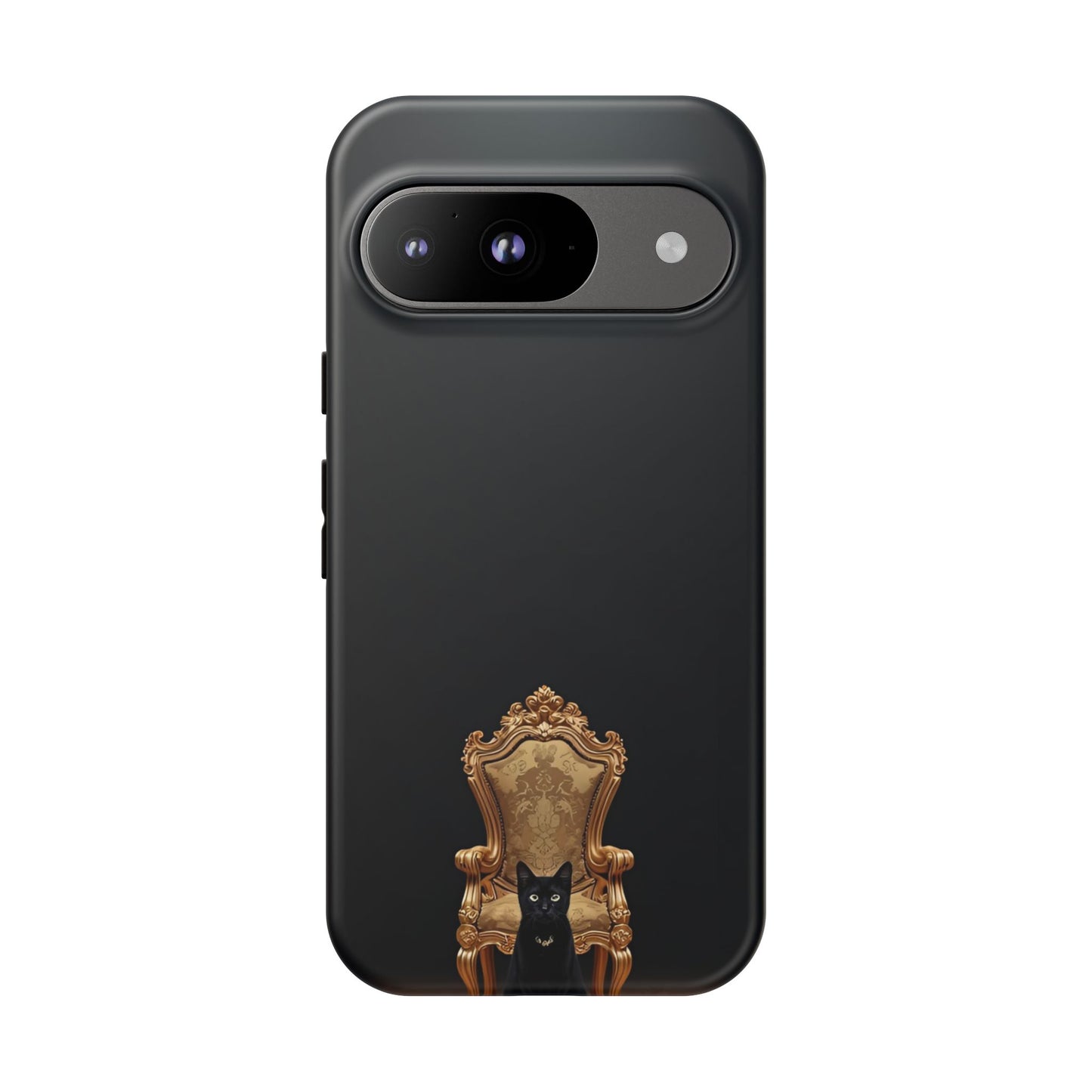 Black Cat on Golden Throne – Premium Phone Case Protective Slim