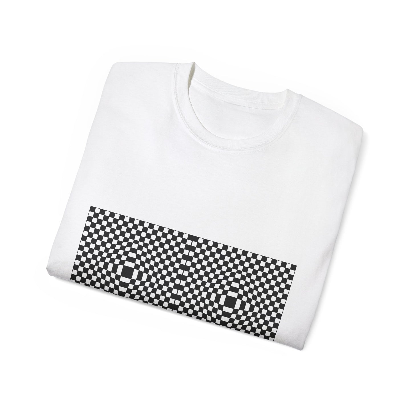 Optical Checkerboard Damen T-Shirt | Retro Illusion Streetwear