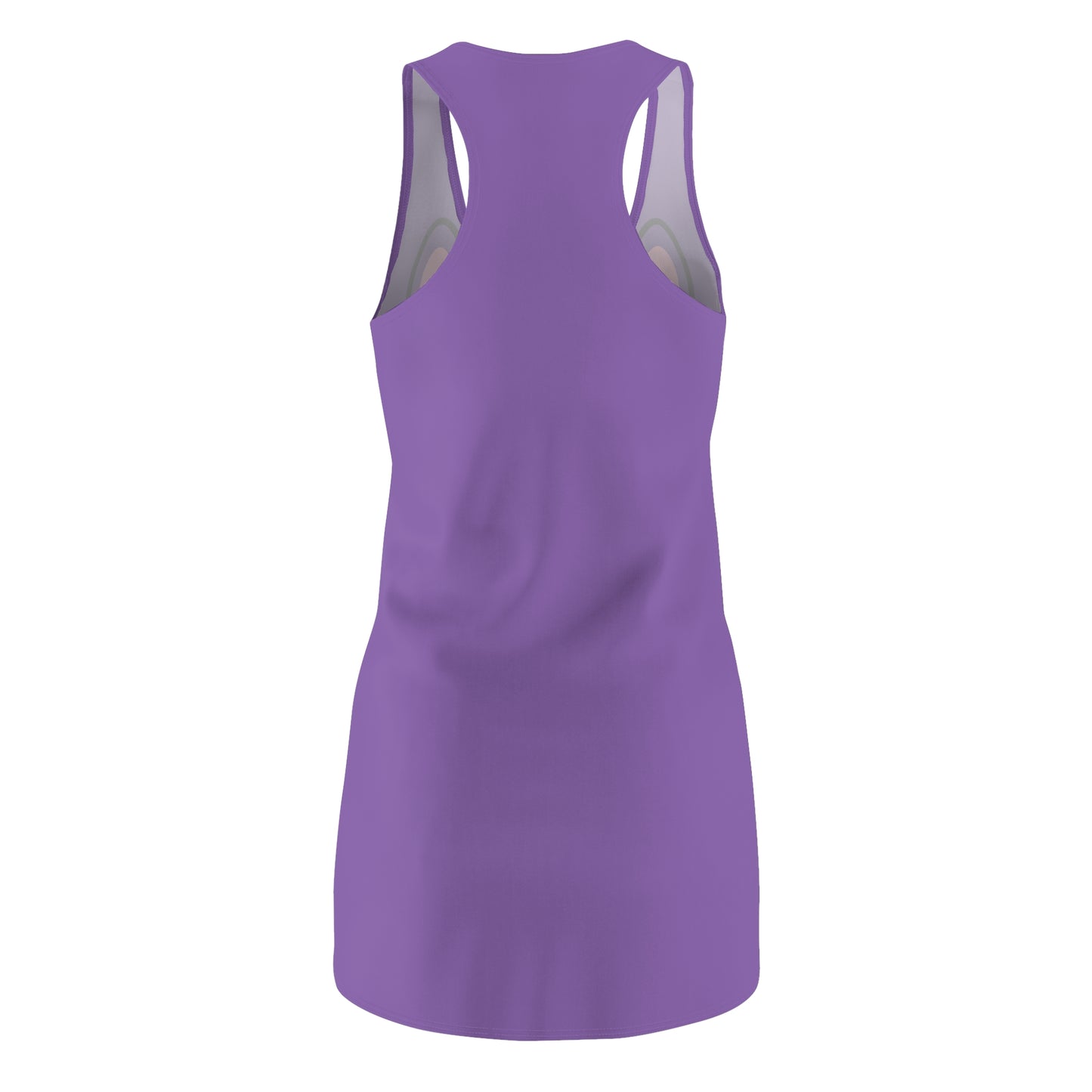 Racerback Kleid mit Cute Katzenmotiv in violett