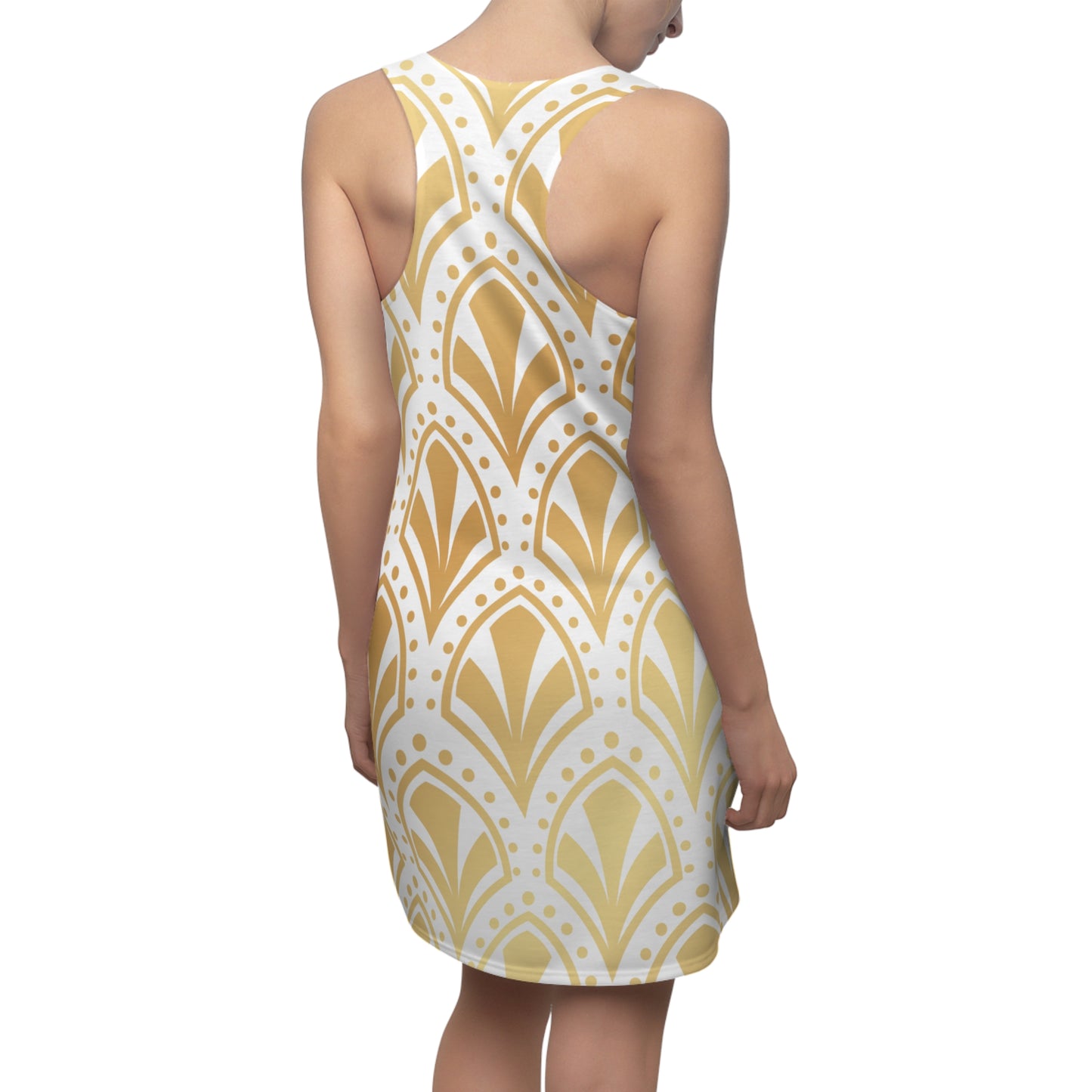 Luxury Racerback Dress mit Elegant Art Deco Muster