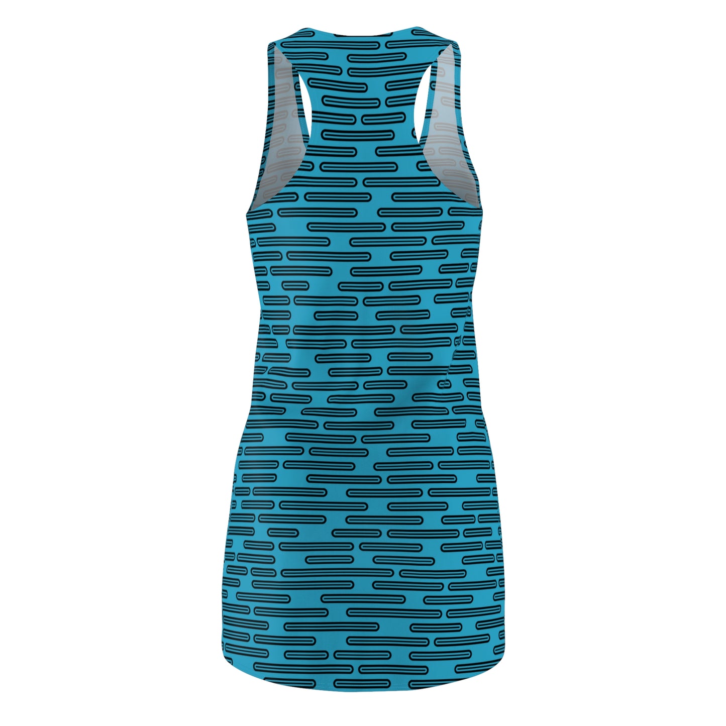Schwarz Türkis Racerback Kleid – Modernes Sommerkleid