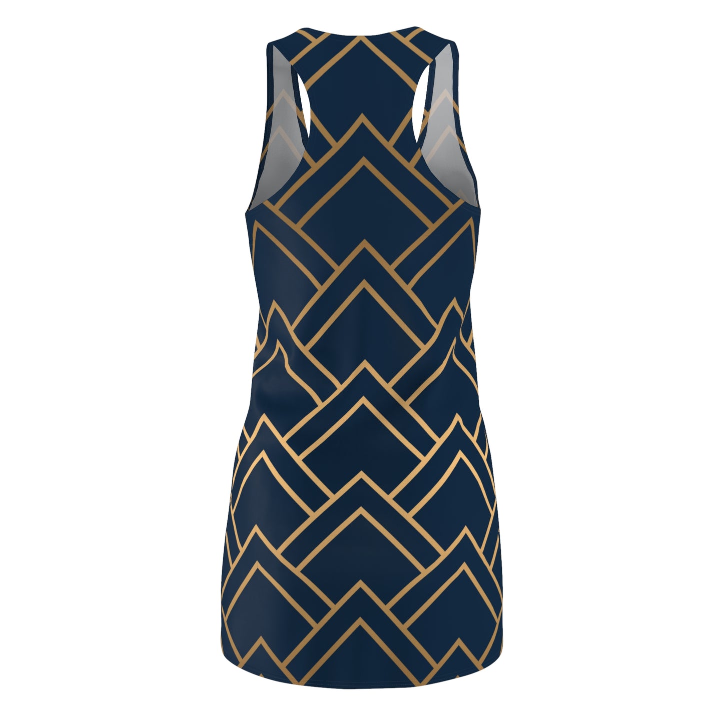 Art Deco Racerback Kleid | Geometrisches Chevron Muster
