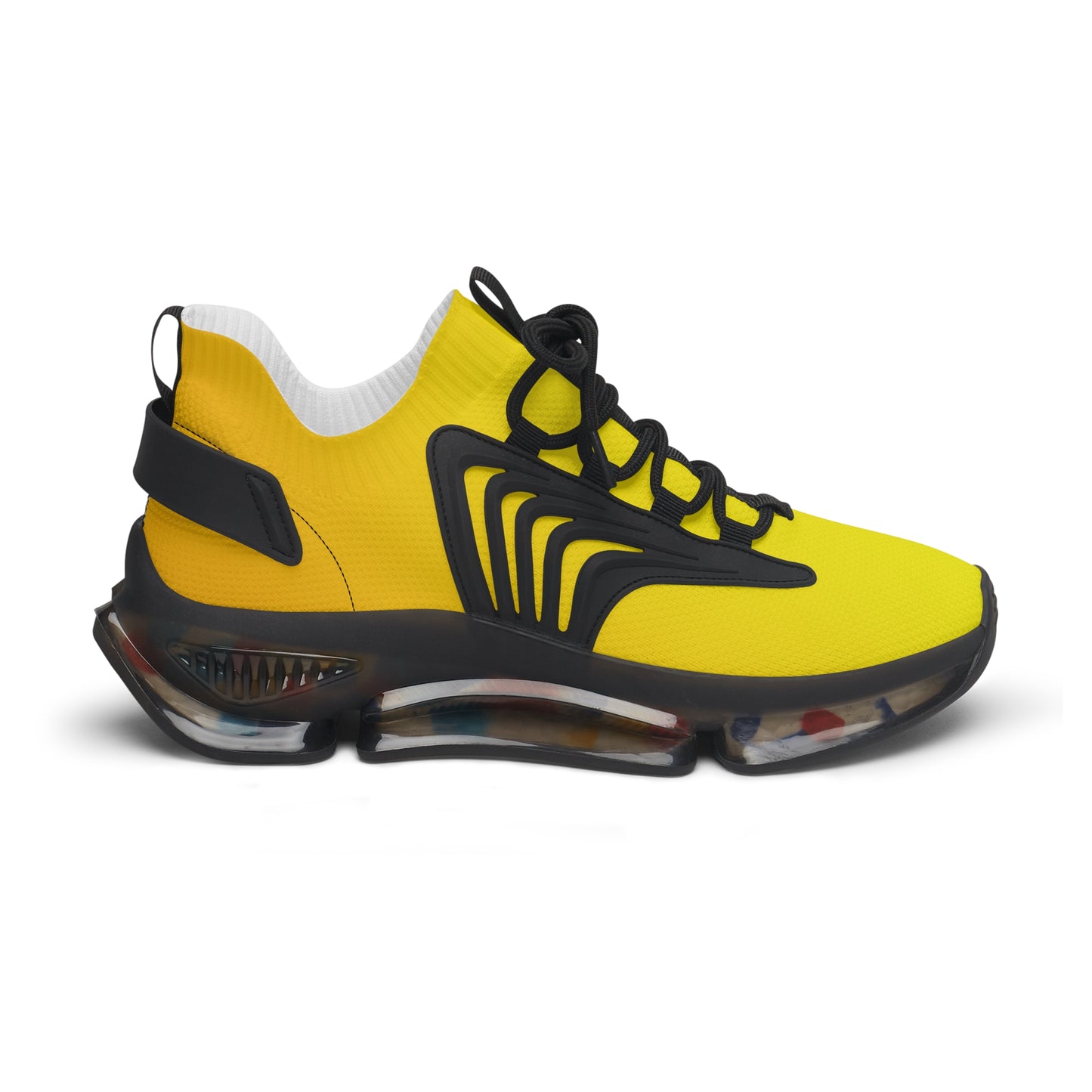 MauserDesign Damen Sneaker gelb Mesh Atmungsaktiv Bequeme Turnschuhe