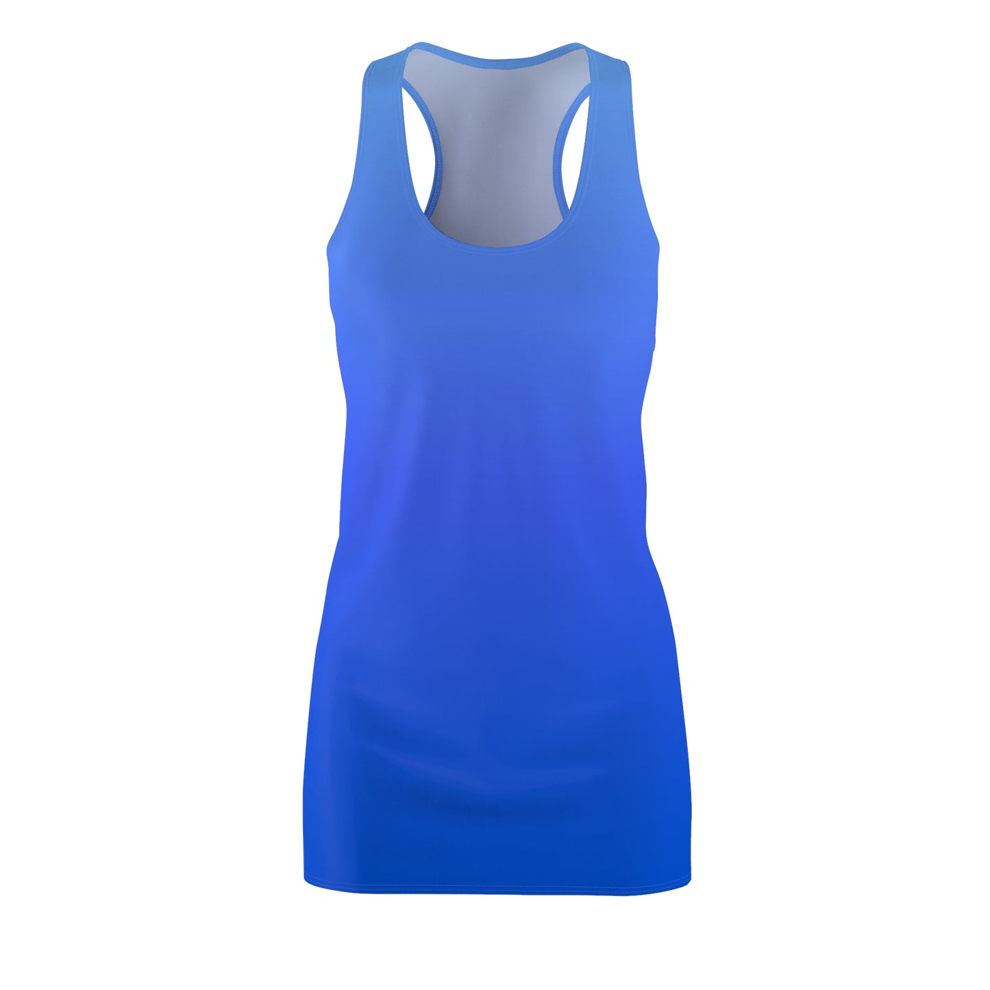 Racerback Kleid Blau Farbverlauf – Sommer Bodycon Look