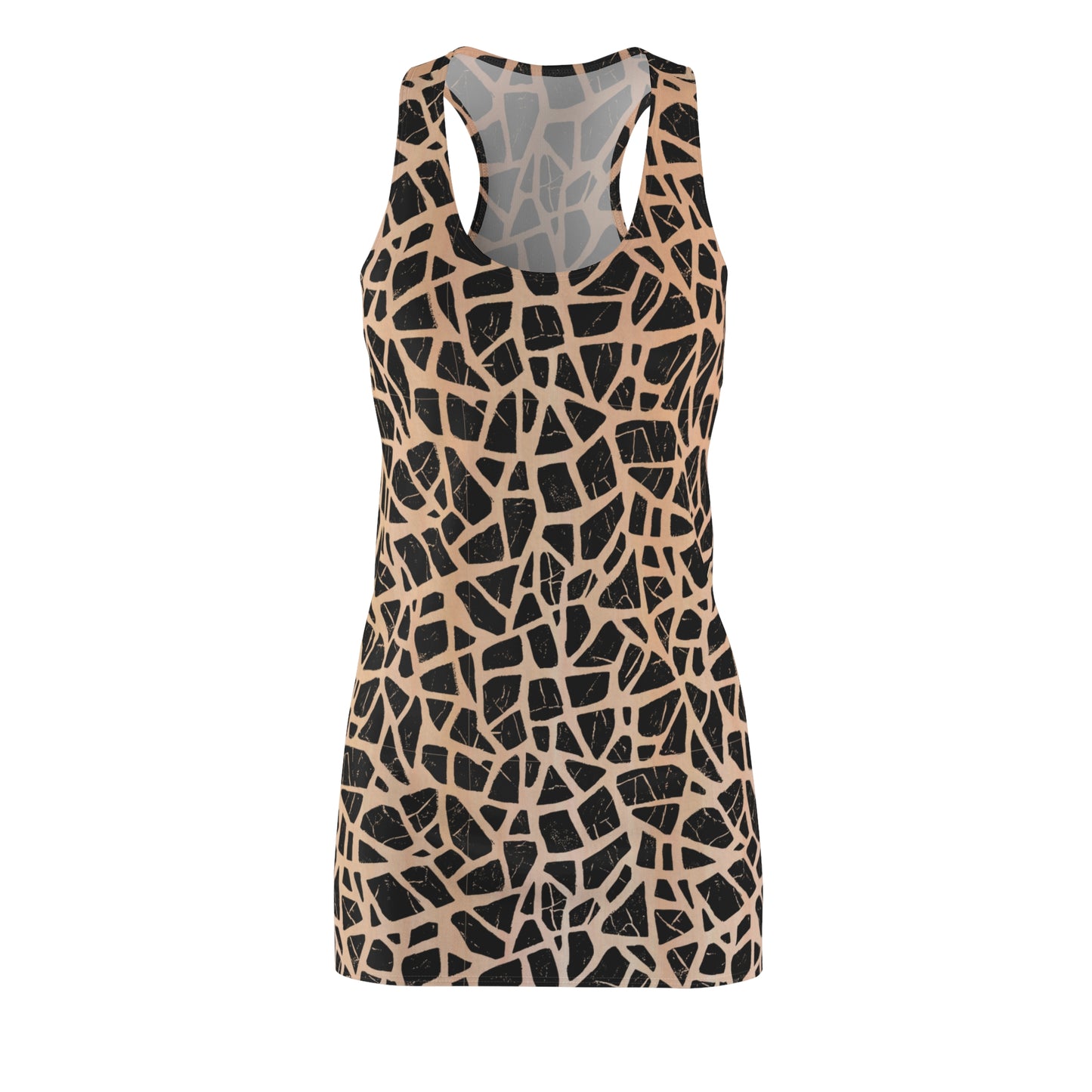 Racerback Damenkleid Sommer – Grafisches Mosaikmuster, modern & bequem