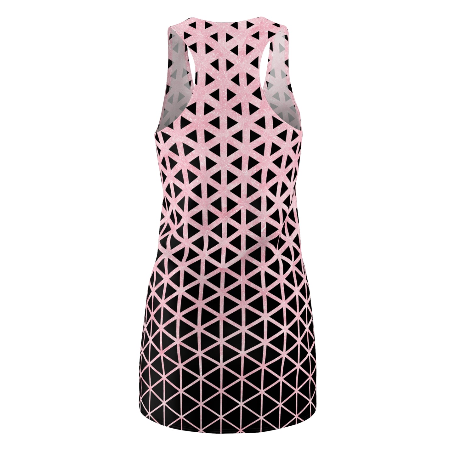 Rosa Racerback Kleid – Feminines Sommerkleid mit geometrischem Muster