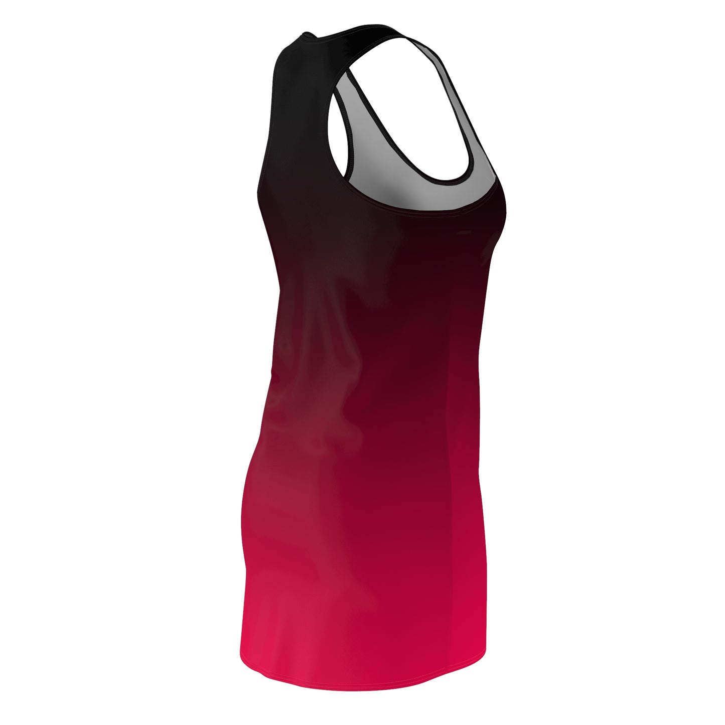 Schwarz-Rotes Racerback Kleid – Moderner Farbverlauf Look