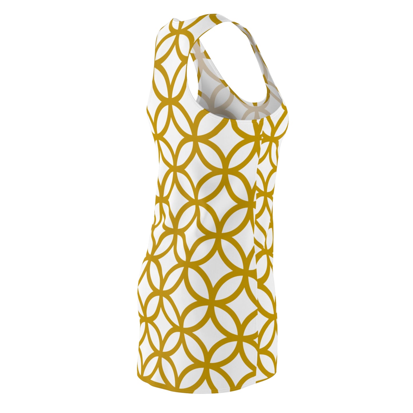 Luxury Racerback Dress mit Modern Circle Pattern Design