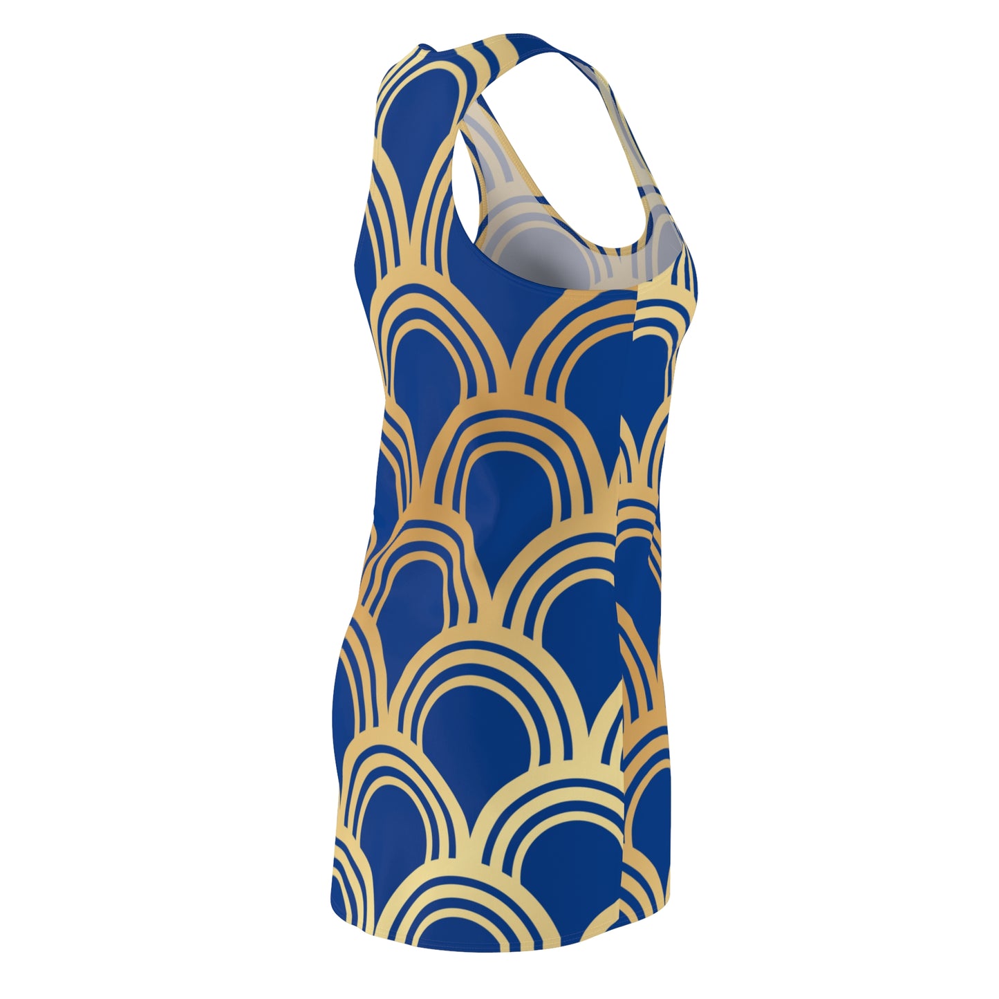 Luxury Racerback Dress mit Art Deco Bogen Muster Mavi