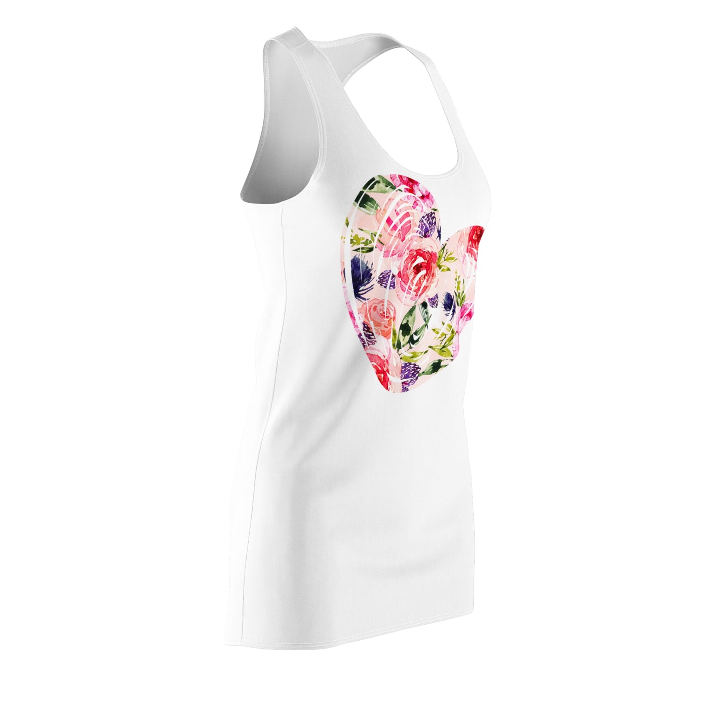 Floral Herz Racerback Kleid – Trendiges Sommerkleid