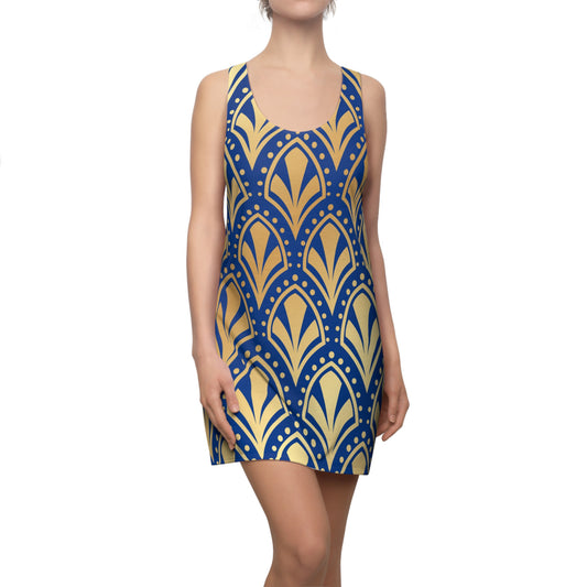 Luxury Racerback Dress mit Elegant Art Deco Muster