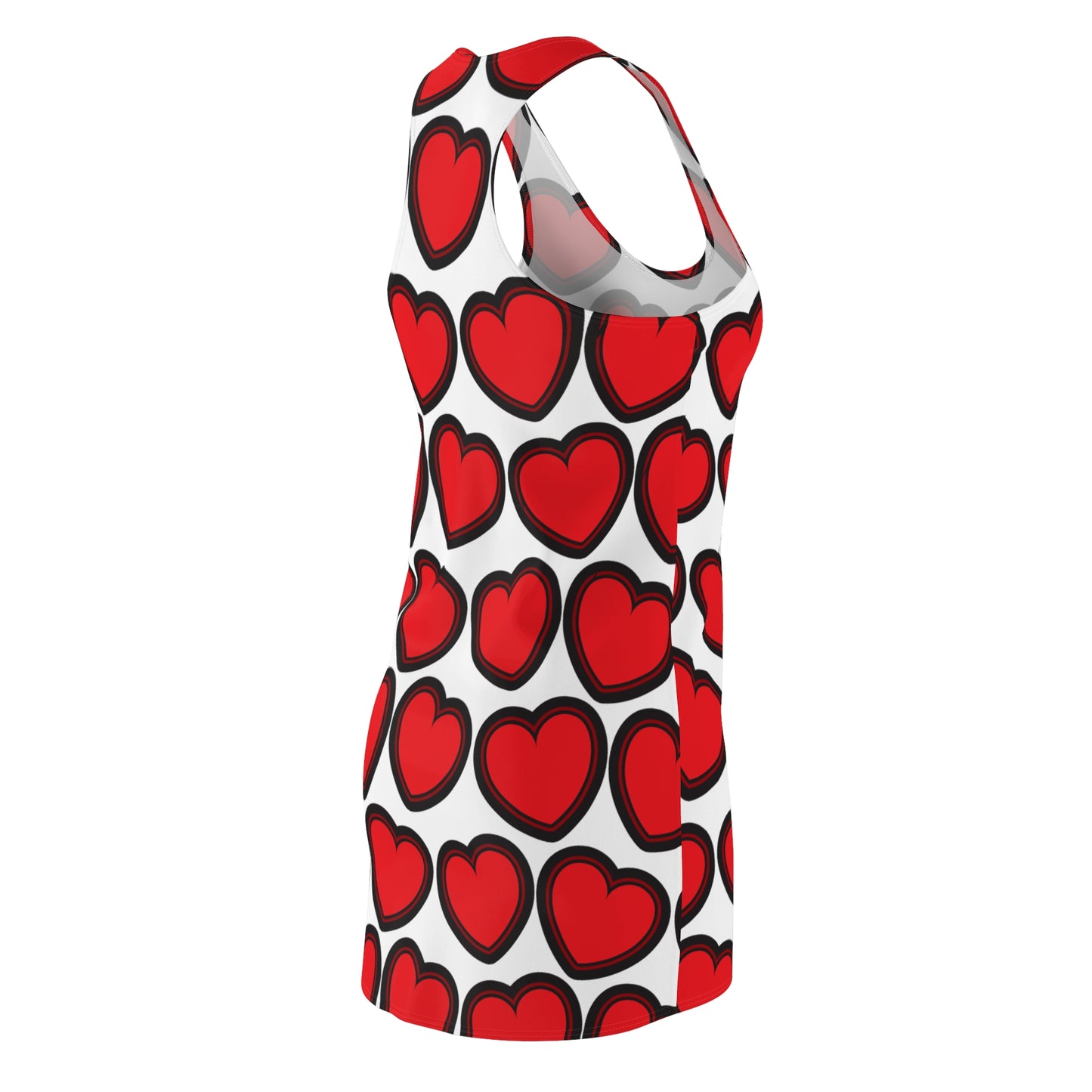 Herz Print Racerback Kleid – Trendy Sommer Damenmode