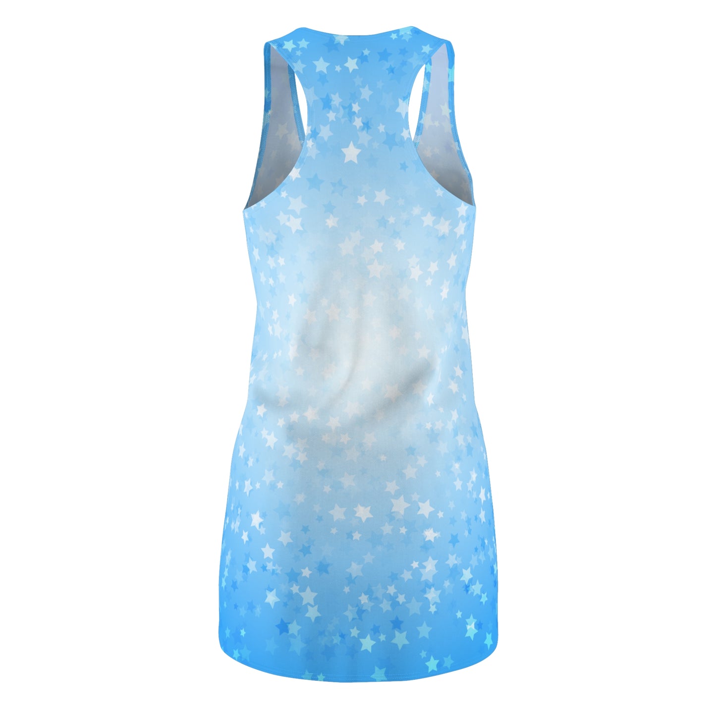 Racerback Kleid Blau mit Sternenmuster – Sommer Mini Dress