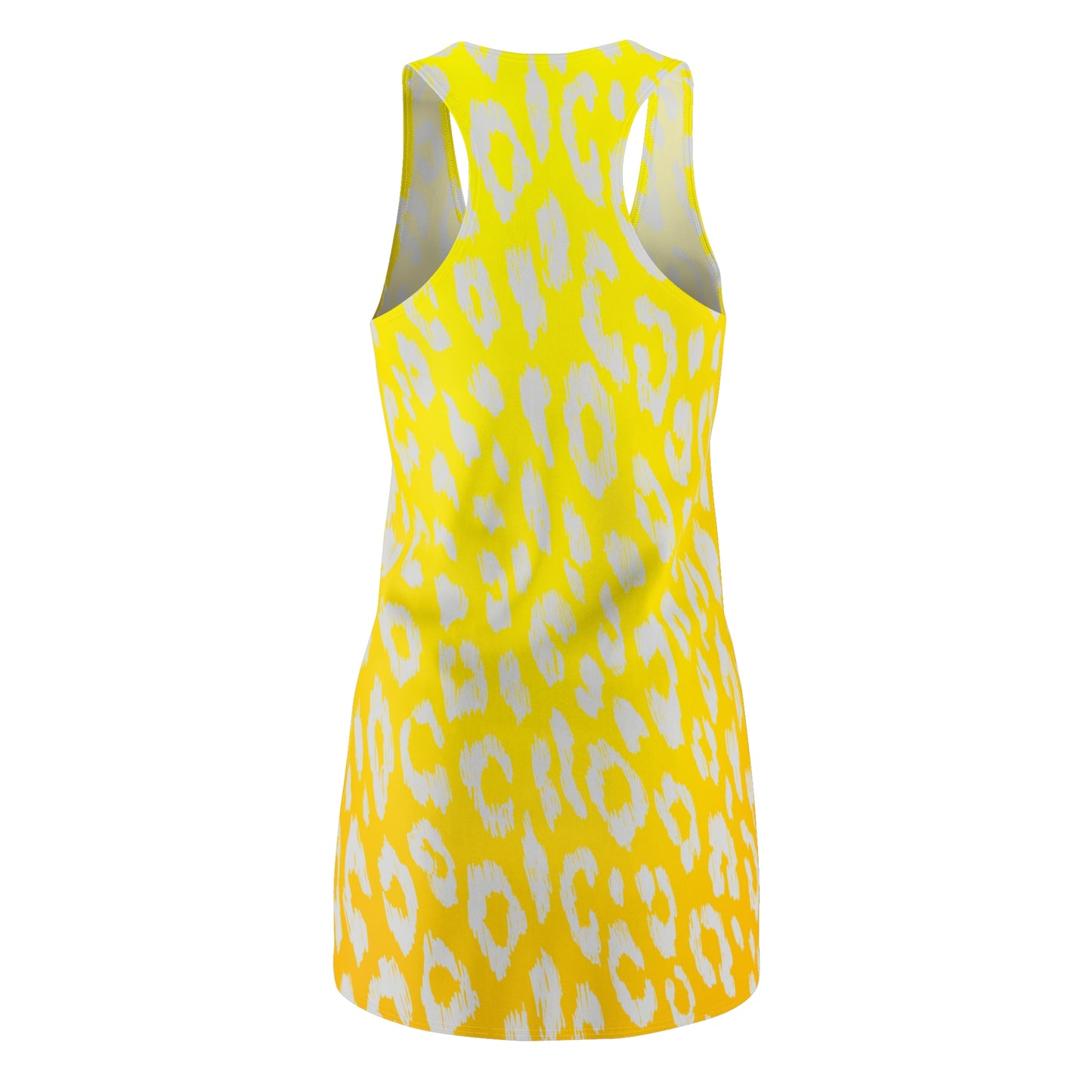 Racerback Damenkleid Sommer – Gelbes Leopardenmuster, modern & leicht