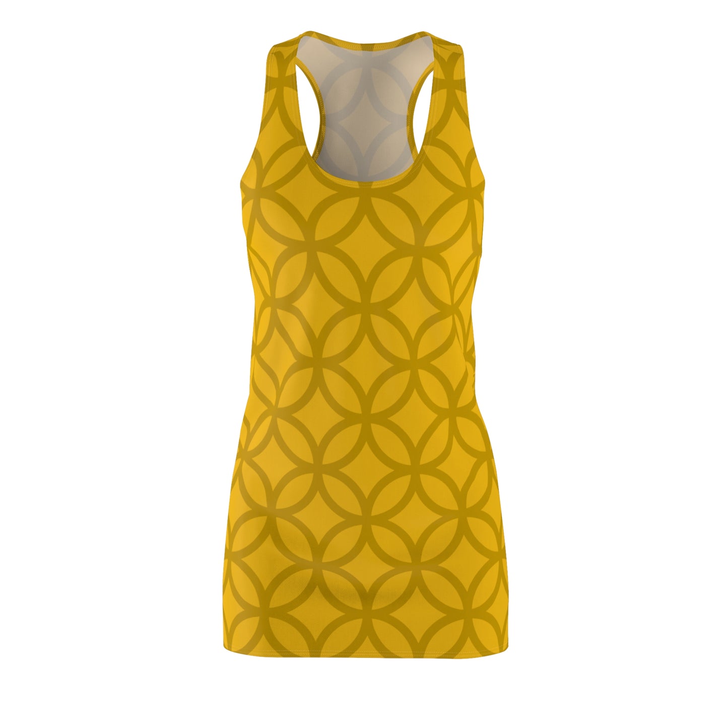 Luxury Racerback Dress mit Modern Circle Pattern Design