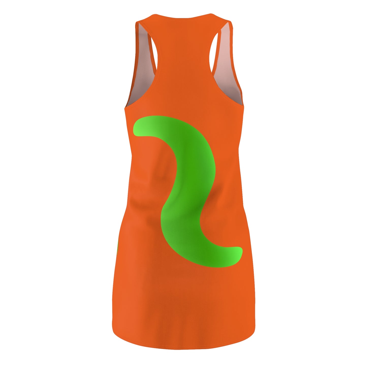 Orange Grün Abstrakt Racerback Kleid – Stylishes Sommerkleid