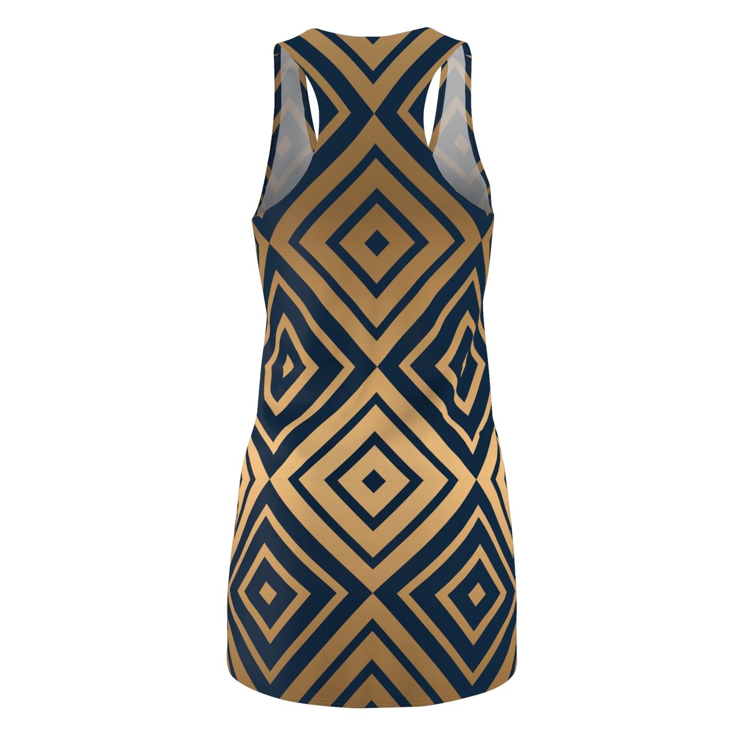 Diamond Pattern Racerback Kleid | Geometrisches Retro Design