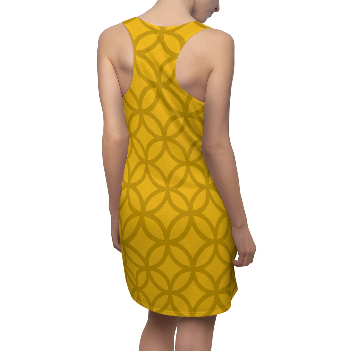 Luxury Racerback Dress mit Modern Circle Pattern Design