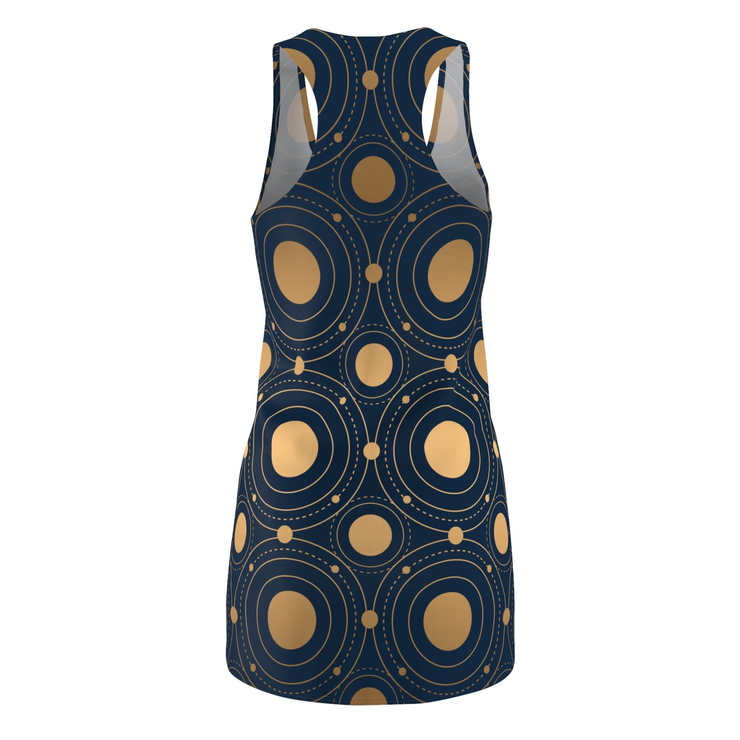 Retro Circle Pattern Racerback | Geometrisches Vintage Kleid