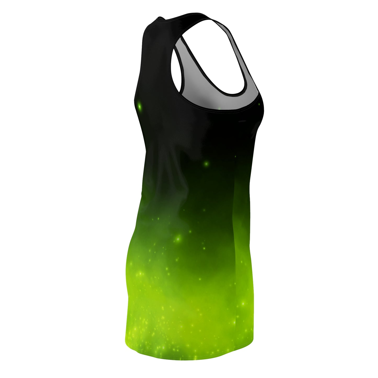 Racerback Kleid mit Schwarz-Grünem Farbverlauf – modern & schlicht