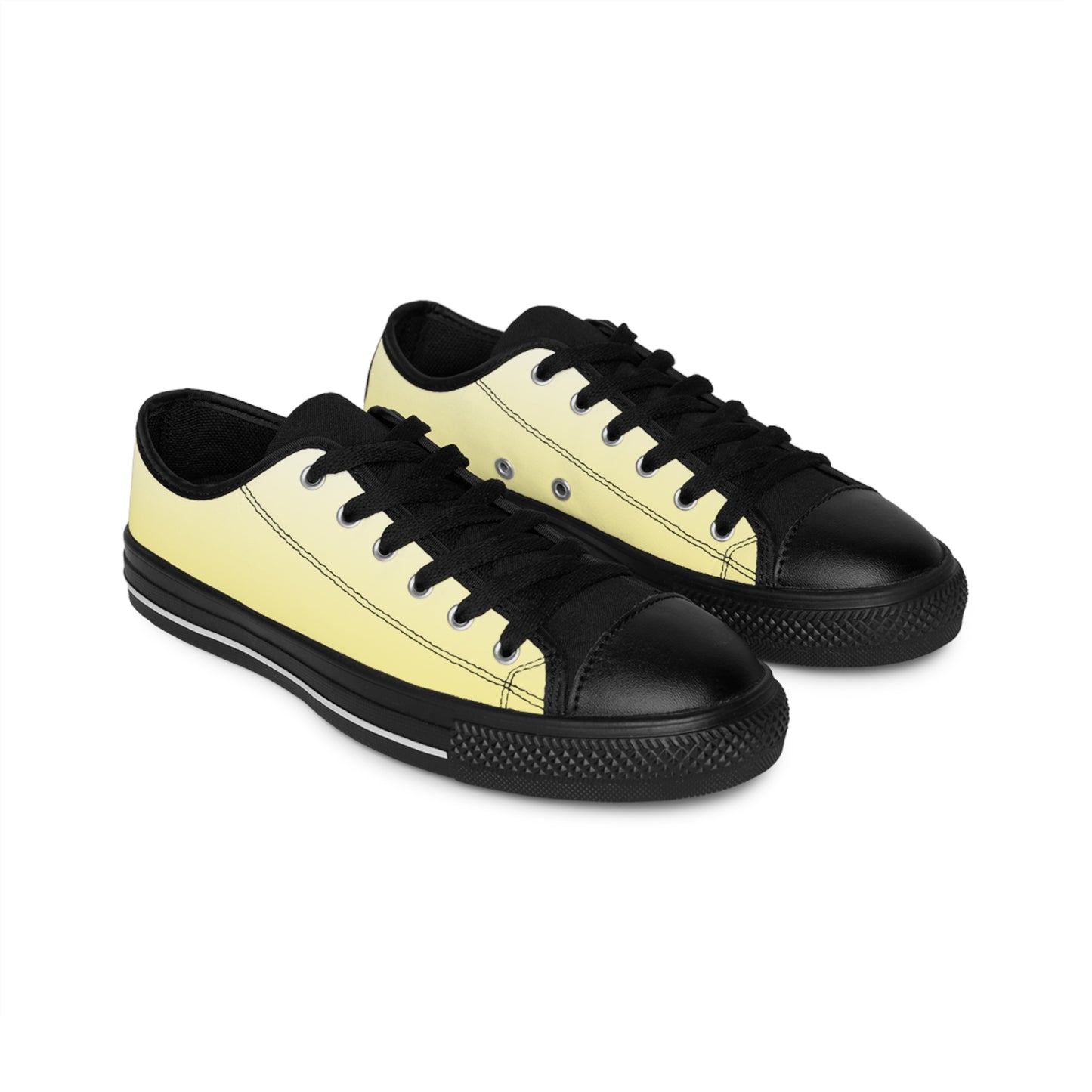 Damen Sneaker Gelb Schwarz Canvas Freizeit Schuhe Low