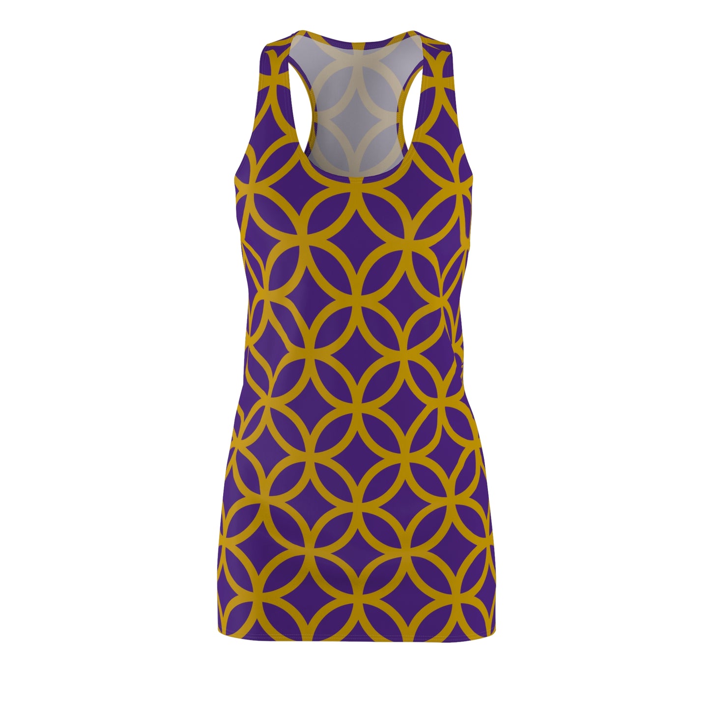 Luxury Racerback Dress mit Modern Circle Pattern Design