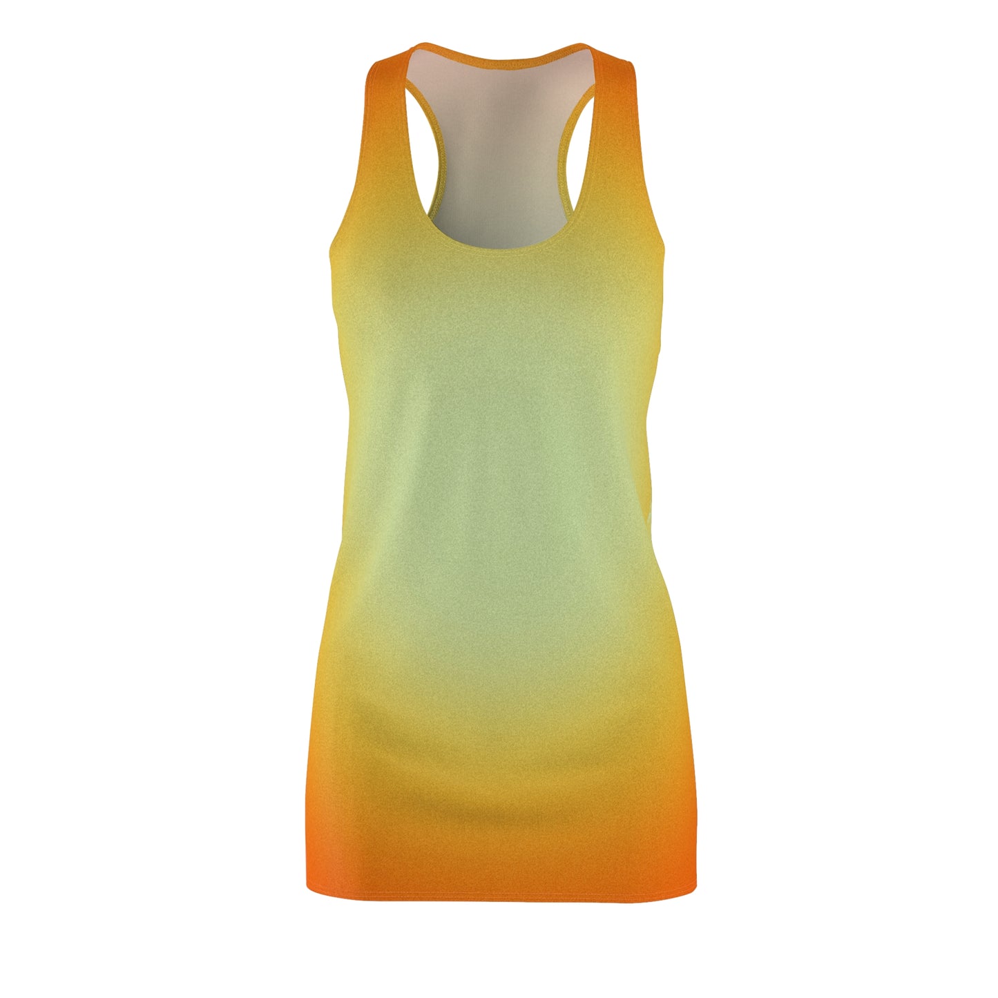 Racerback Kleid Grün Orange Farbverlauf – Sommer Look